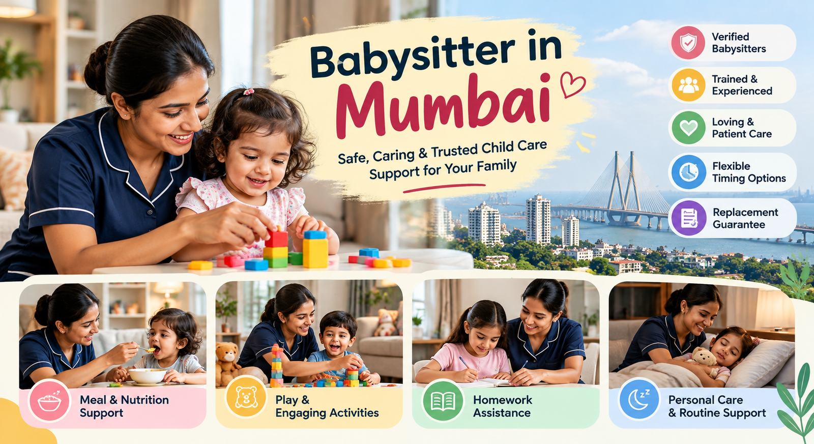 Experienced Babysitter in Mumbai | Maid Services in Mumbai