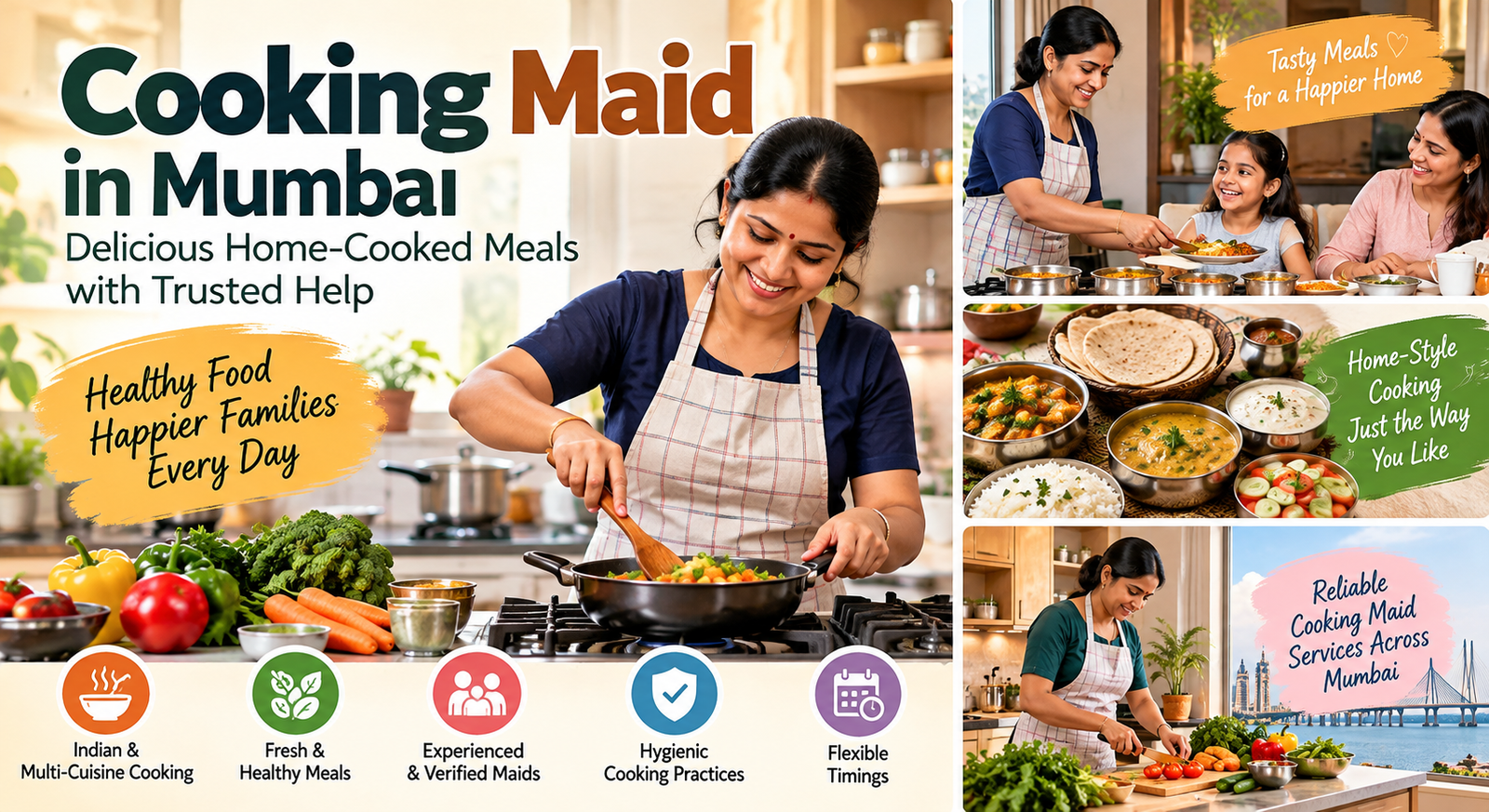 Cooking Maid in Mumbai | Trusted Maid Services Mumbai
